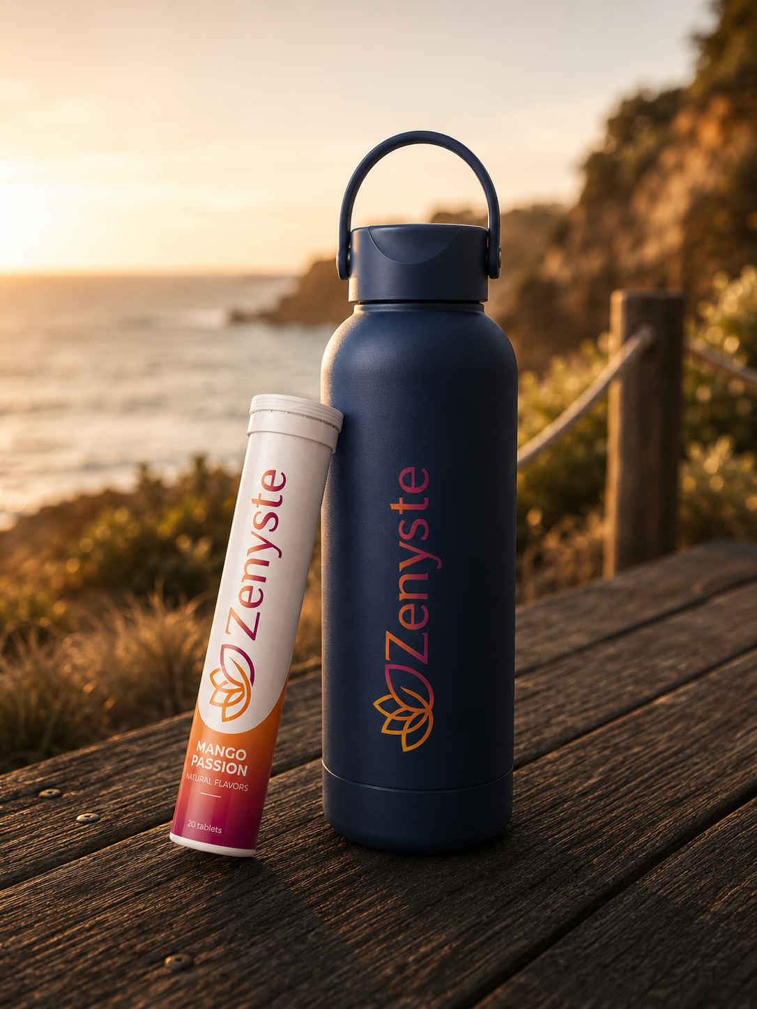 ZENYSTE Hydration Gourd — Deep Ocean Navy